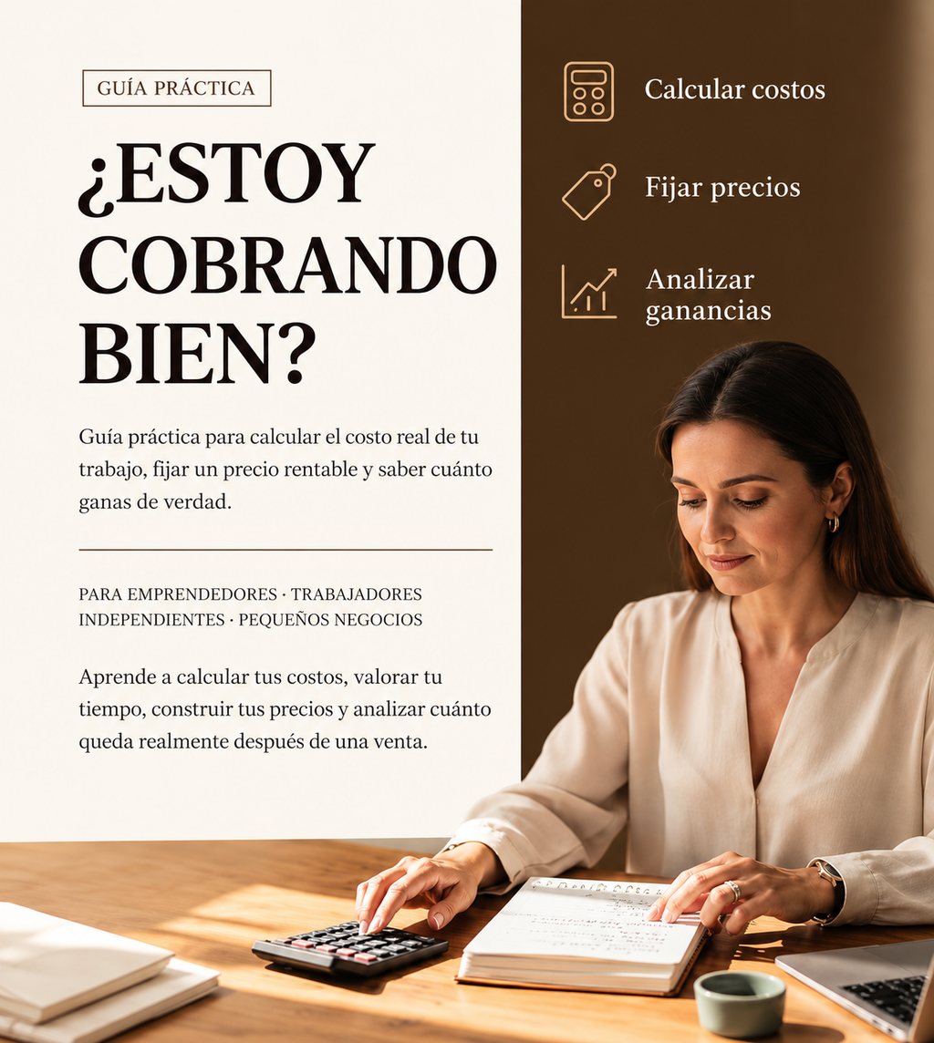 ¿ESTOY COBRANDO BIEN? — Guía práctica para calcular el costo real de tu trabajo y fijar un precio rentable